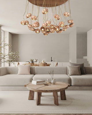 Harvest Rustic Wood Pumpkin Chandelier