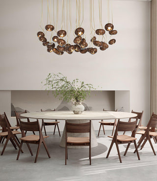 Harvest Rustic Wood Pumpkin Chandelier