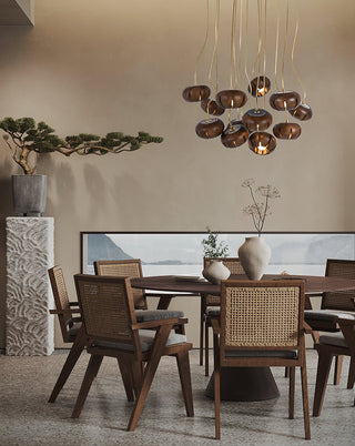 Harvest Rustic Wood Pumpkin Chandelier