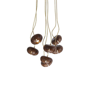 Harvest Rustic Wood Pumpkin Chandelier