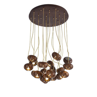 Harvest Rustic Wood Pumpkin Chandelier