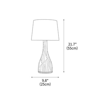 Vase Elegant Wood Table Lamp