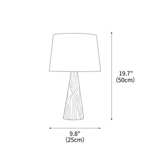 Vase Elegant Wood Table Lamp