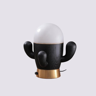 Spike Cactiform Wood Table Lamp