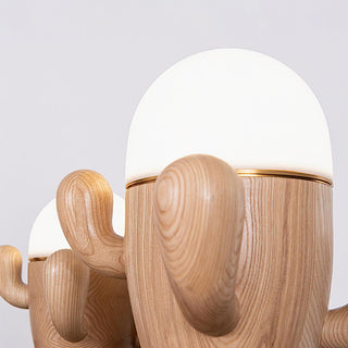 Spike Cactiform Wood Table Lamp