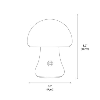 Wooden Mushroom Natural Wood Table Light