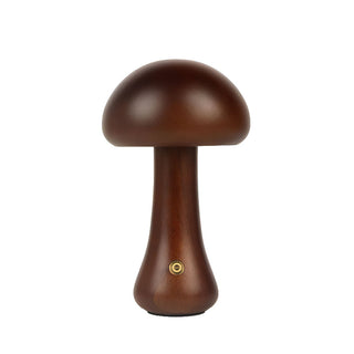 Wooden Mushroom Natural Wood Table Light