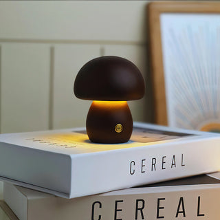 Wooden Mushroom Natural Wood Table Light