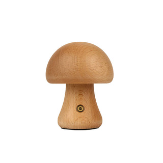 Wooden Mushroom Natural Wood Table Light