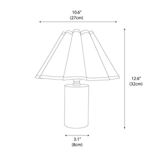 Wooden Pillar Pleated Vintage Wood Table Light