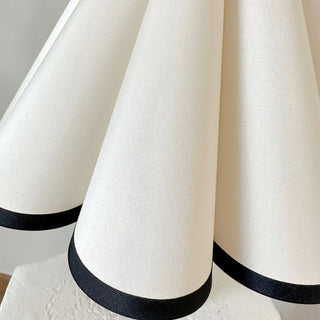 Wooden Pillar Pleated Vintage Wood Table Light