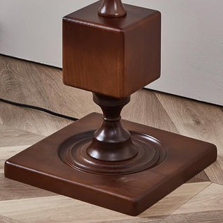 Wooden Sculptural Wood Square Stack Floor Light