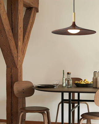 Orin Mid Century Wood Metal Pendant Light