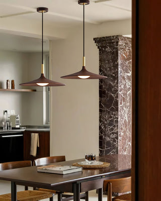 Orin Mid Century Wood Metal Pendant Light