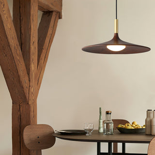 Orin Mid Century Wood Metal Pendant Light
