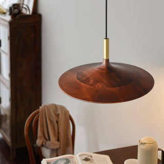 Orin Mid Century Wood Metal Pendant Light