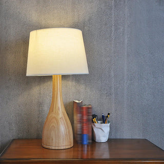 Vase Elegant Wood Table Lamp