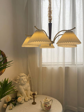 Wrinkled Vintage Fabric Chandelier
