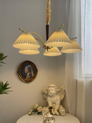 Wrinkled Vintage Fabric Chandelier