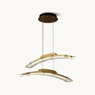 Wythe Luxe Brass Glass Linear Pendant Light