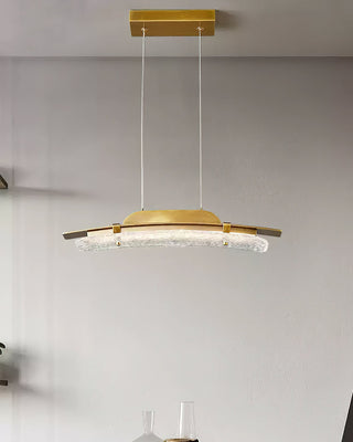 Wythe Luxe Brass Glass Linear Pendant Light