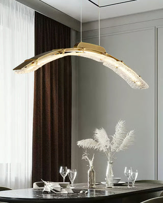 Wythe Luxe Brass Glass Linear Pendant Light