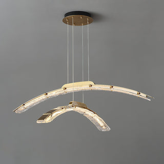 Wythe Luxe Brass Glass Linear Pendant Light