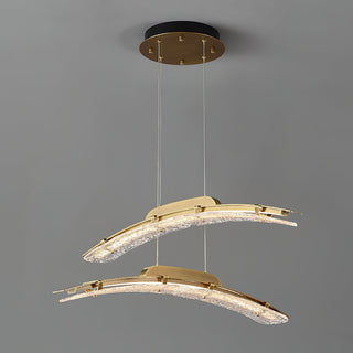 Wythe Luxe Brass Glass Linear Pendant Light