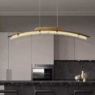 Wythe Luxe Brass Glass Linear Pendant Light