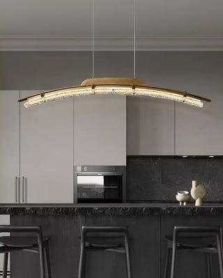 Wythe Luxe Brass Glass Linear Pendant Light