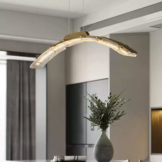 Wythe Luxe Brass Glass Linear Pendant Light