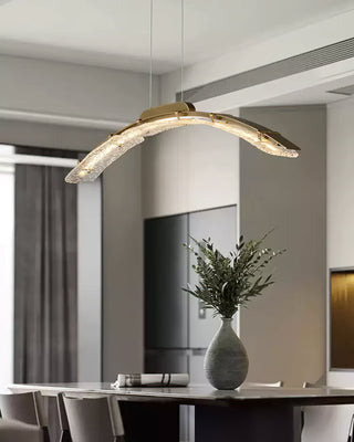 Wythe Luxe Brass Glass Linear Pendant Light