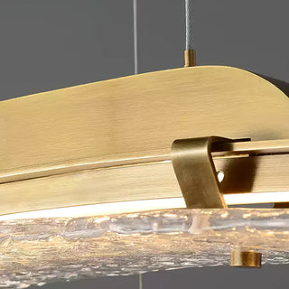 Wythe Luxe Brass Glass Linear Pendant Light