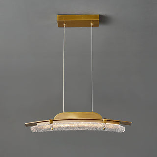Wythe Luxe Brass Glass Linear Pendant Light