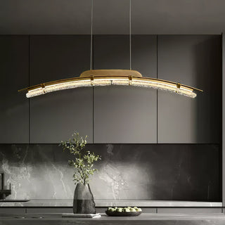Wythe Luxe Brass Glass Linear Pendant Light