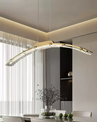 Wythe Luxe Brass Glass Linear Pendant Light