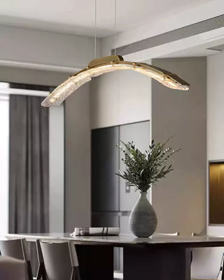 Wythe Luxe Brass Glass Linear Pendant Light