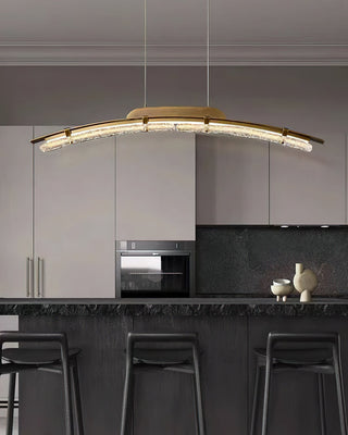 Wythe Luxe Brass Glass Linear Pendant Light