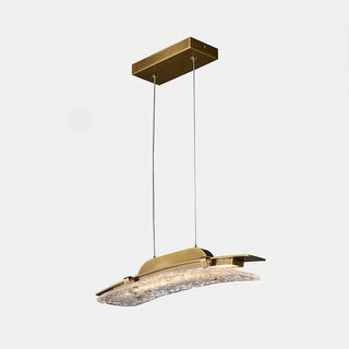 Wythe Luxe Brass Glass Linear Pendant Light