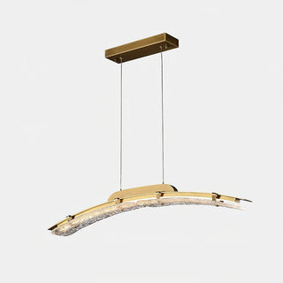 Wythe Luxe Brass Glass Linear Pendant Light