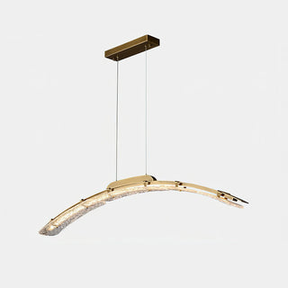 Wythe Luxe Brass Glass Linear Pendant Light