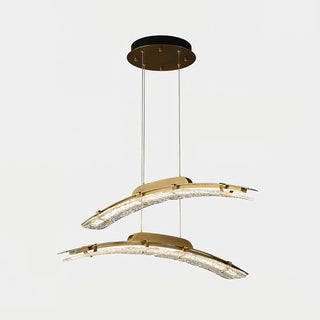 Wythe Luxe Brass Glass Linear Pendant Light