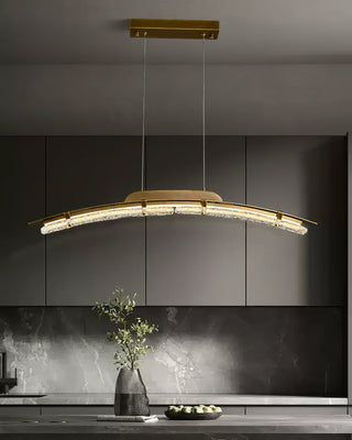 Wythe Luxe Brass Glass Linear Pendant Light