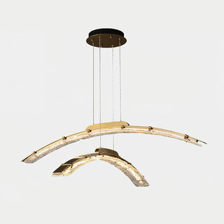 Wythe Luxe Brass Glass Linear Pendant Light