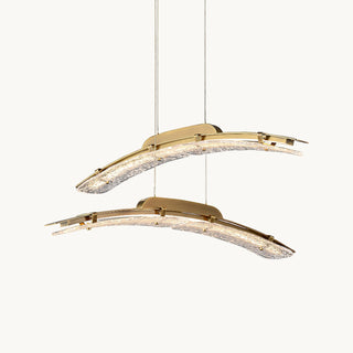 Wythe Luxe Brass Glass Linear Pendant Light