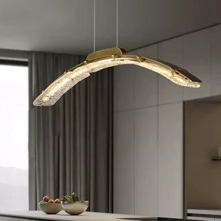 Wythe Luxe Brass Glass Linear Pendant Light