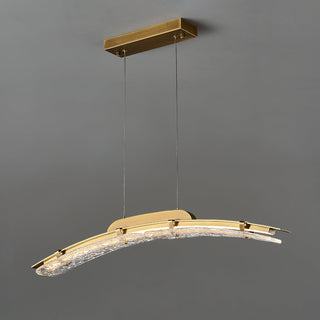 Wythe Luxe Brass Glass Linear Pendant Light