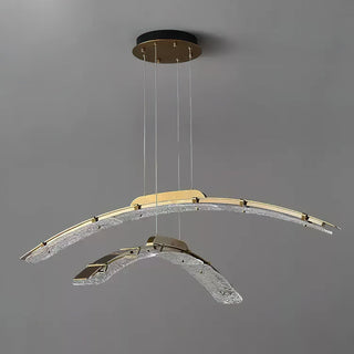 Wythe Luxe Brass Glass Linear Pendant Light