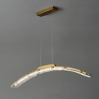 Wythe Luxe Brass Glass Linear Pendant Light