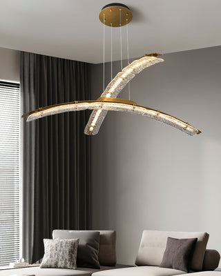 Wythe Luxe Brass Glass Linear Pendant Light